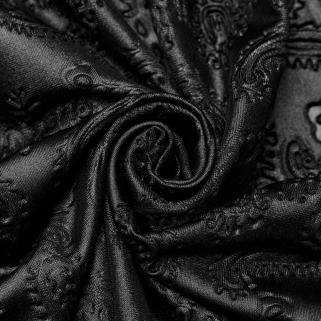 Primer plano del tejido elástico gofrado con brillo del vestido