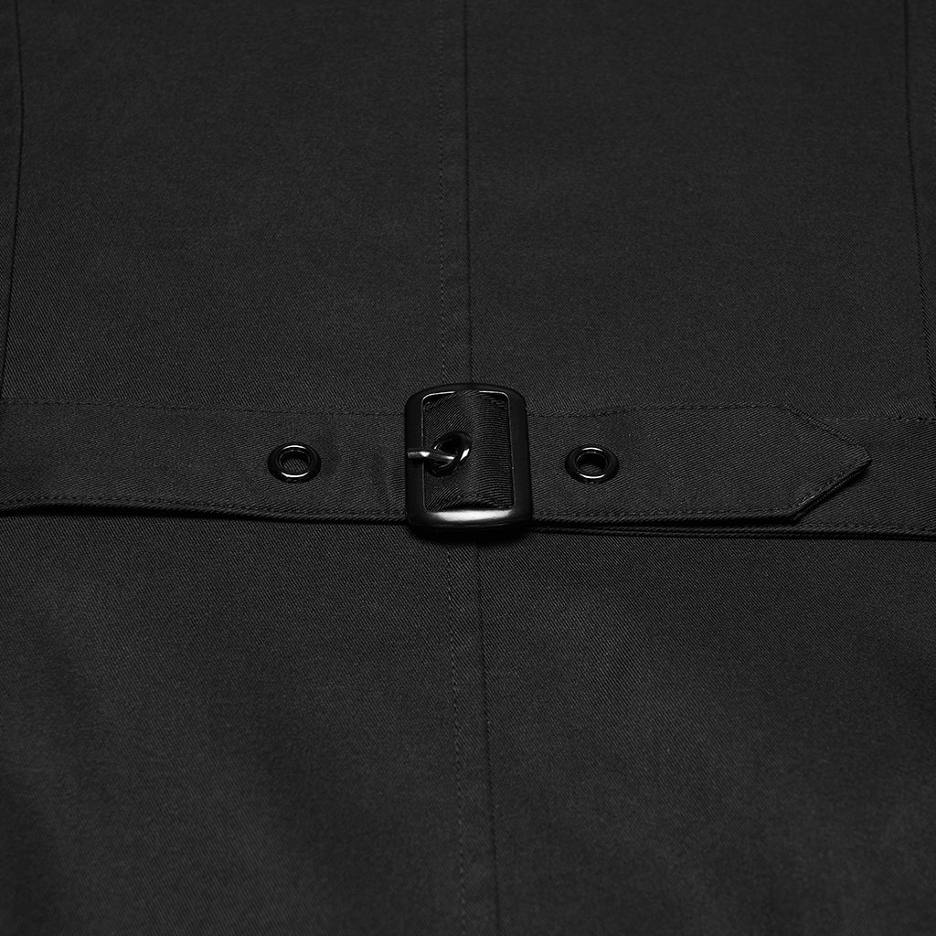 Abrigo Largo Hombre Techwear con Capucha Táctico - Crazyinlove