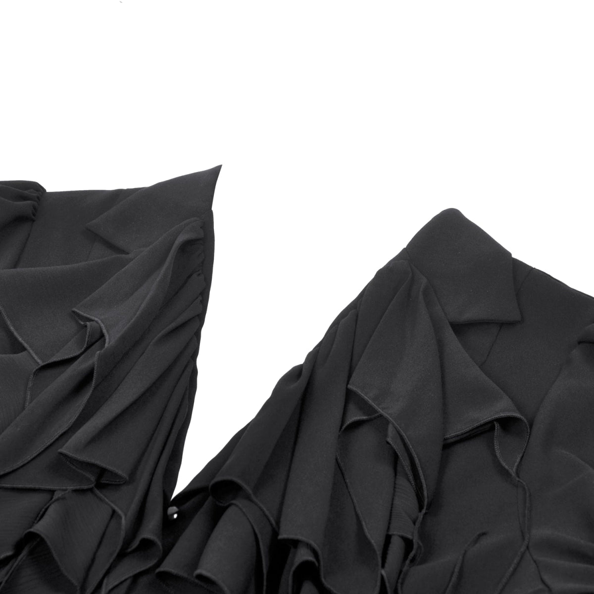 Blusa Gótica Negra Volantes | Mangas Abullonadas - Crazyinlove