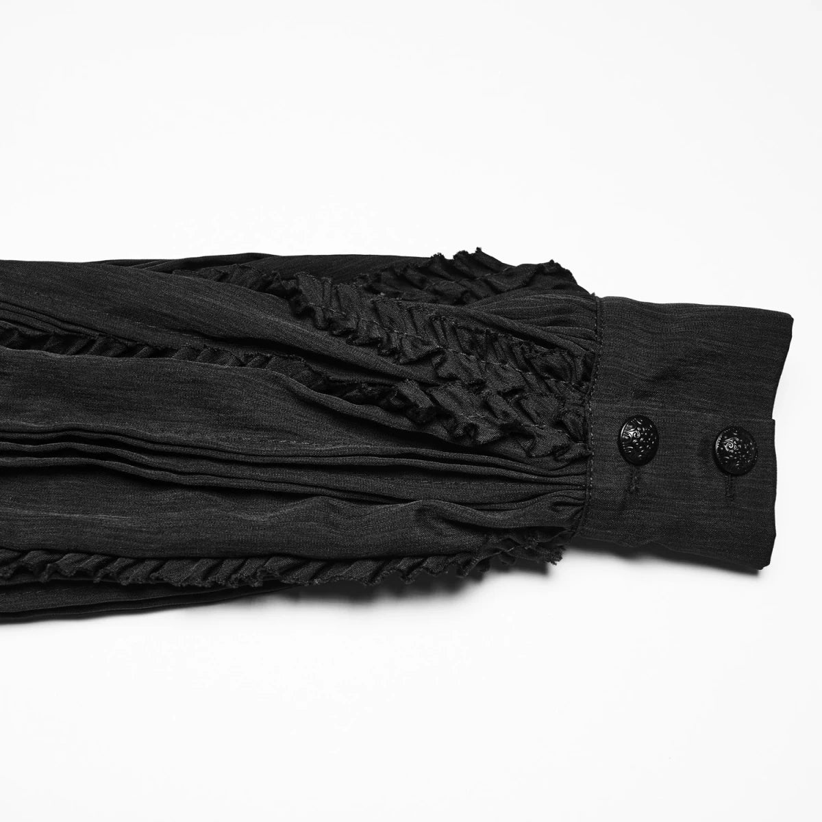 Blusa Victoriana Negra con Chorrera y Lazada en la Espalda - Crazyinlove