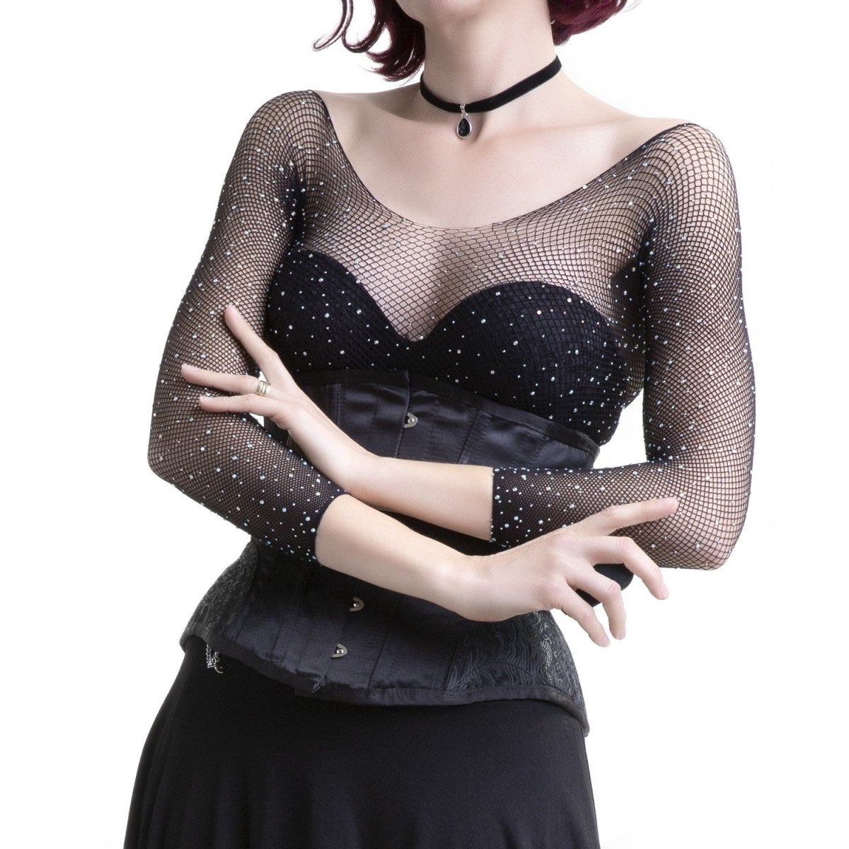 Body de Rejilla con Brillantes - Crazyinlove