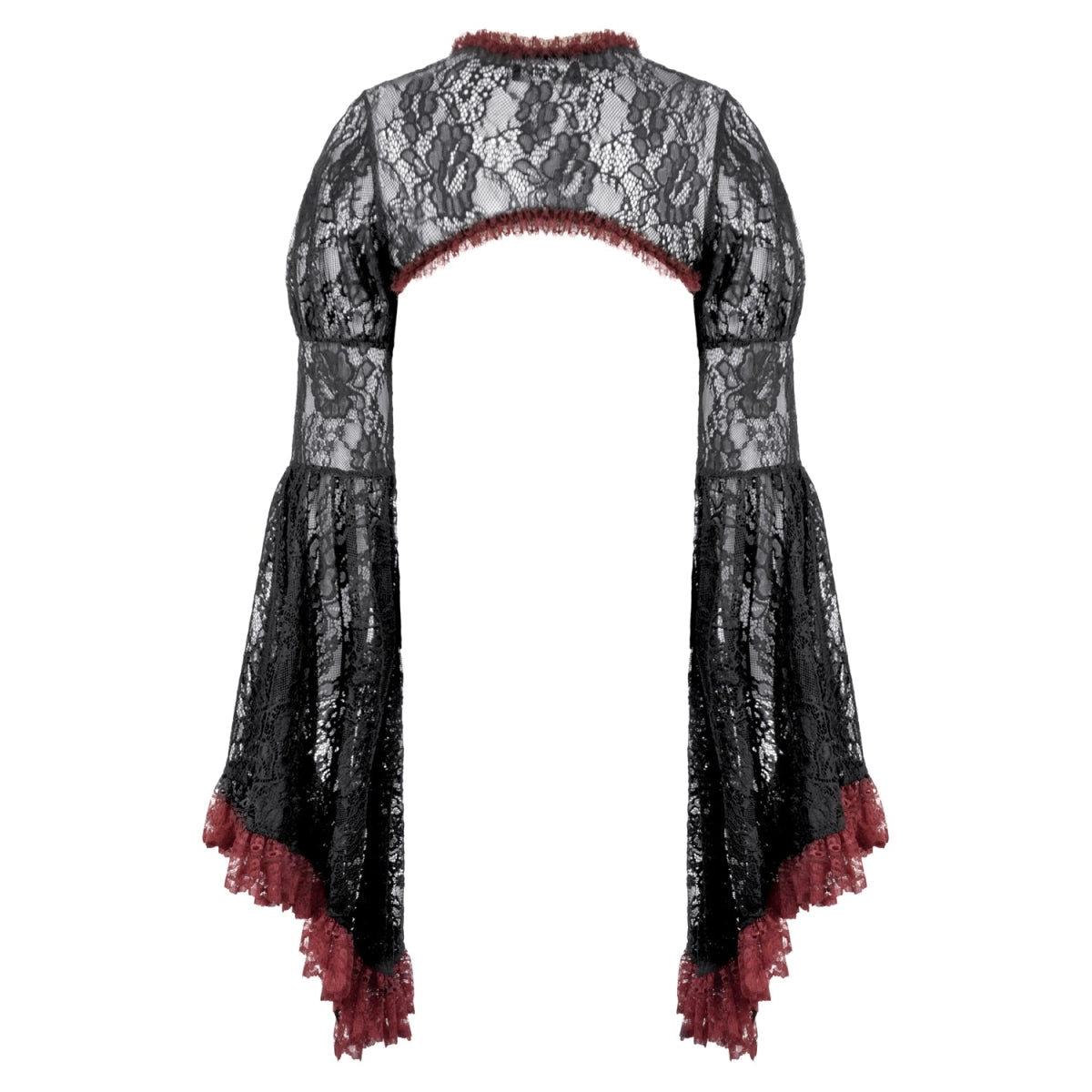 Bolero Encaje Negro Manga Larga Campana | GĂłtico Dark - Crazyinlove