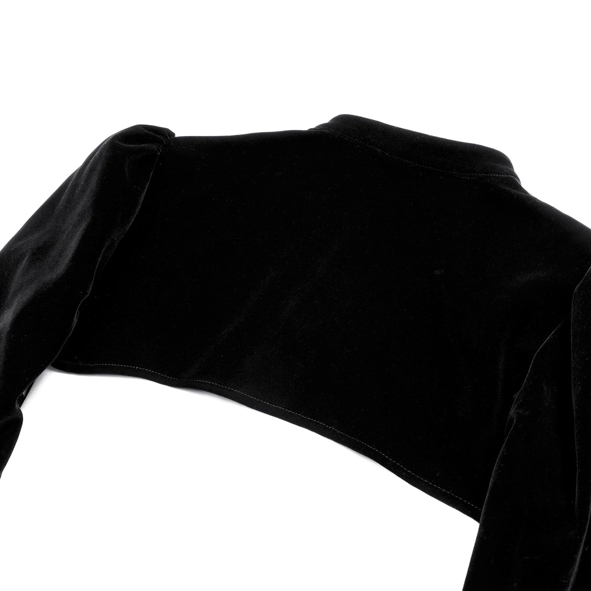 Bolero Victoriano de Terciopelo y Encaje, detalle de espalda de terciopelo