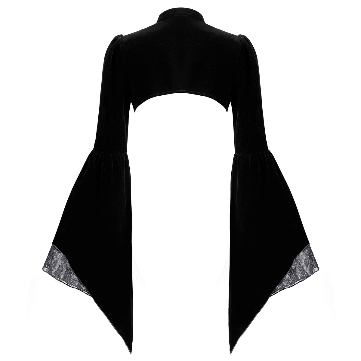 Bolero Victoriano de Terciopelo y Encaje, prenda sola, vista trasera
