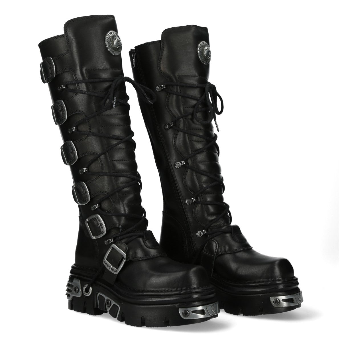 Bota Alta Gótica Hebillas New Rock - Crazyinlove