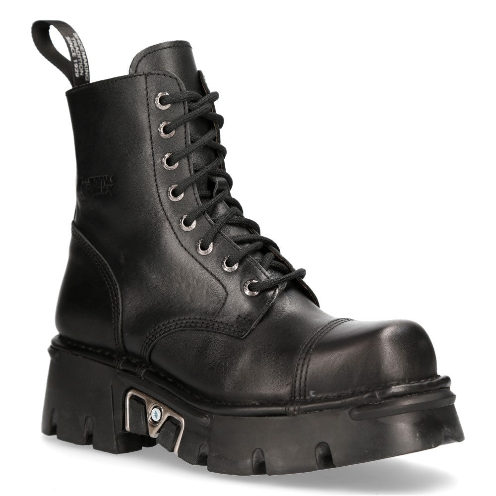Botines Militares New Rock Góticos de Piel con Plataforma - Crazyinlove