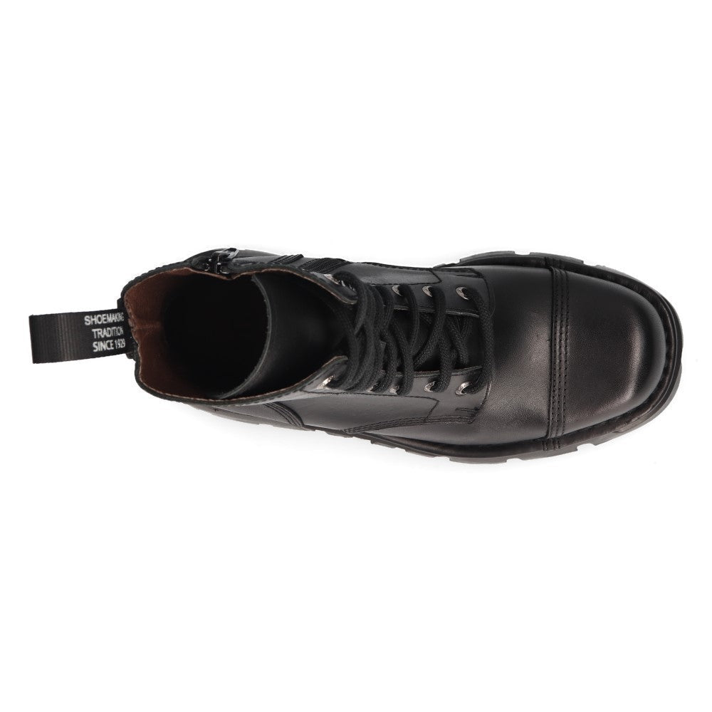 Botines Militares New Rock Góticos de Piel con Plataforma - Crazyinlove