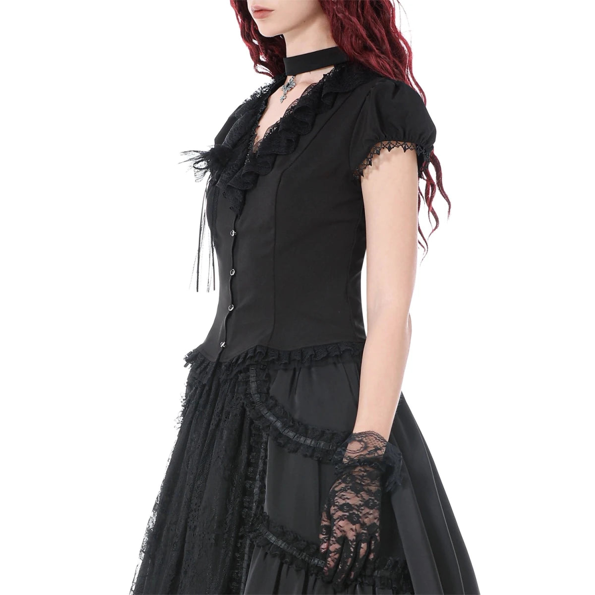 Camisa con Lazada Trasera y Detalle de Rosa - Crazyinlove