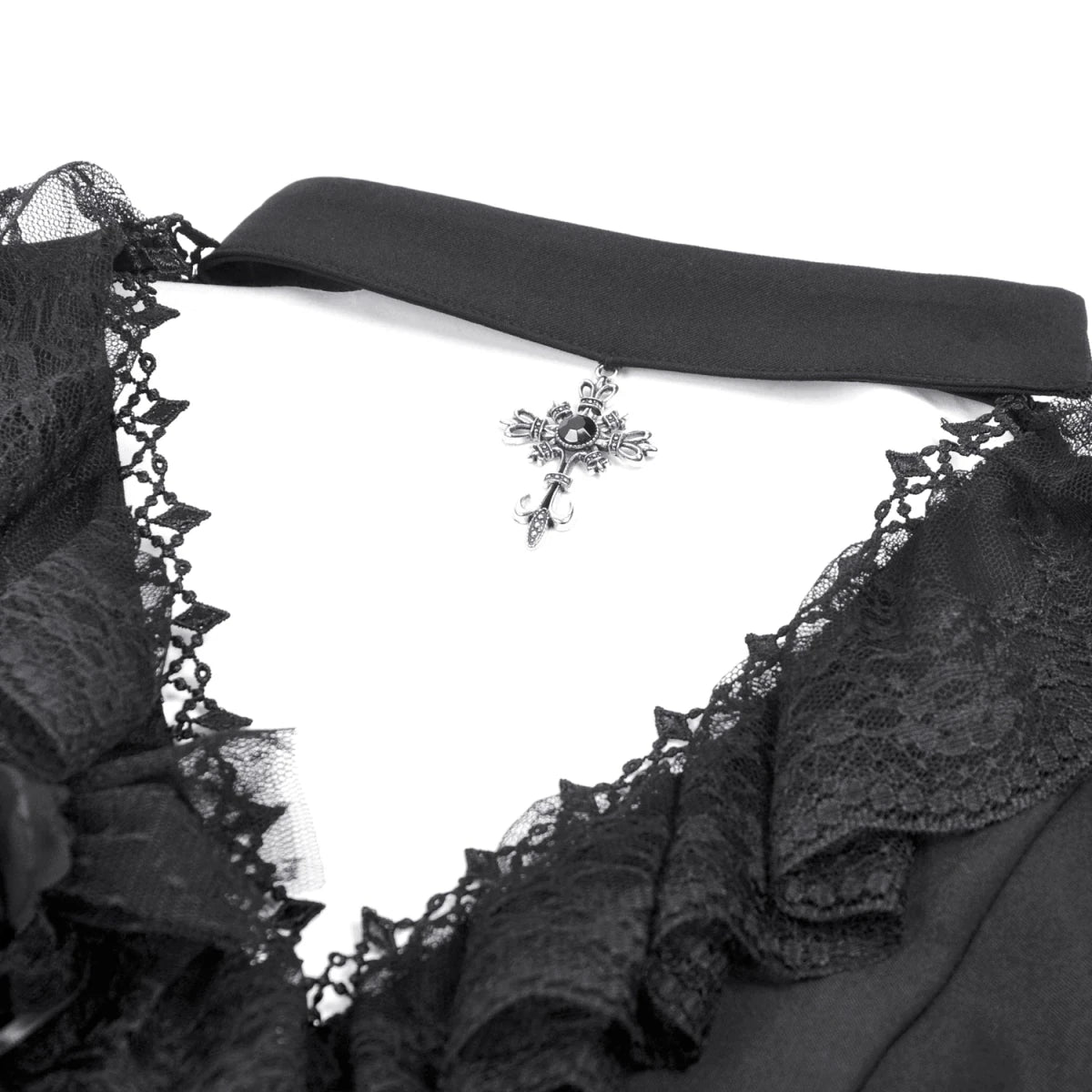 Camisa con Lazada Trasera y Detalle de Rosa - Crazyinlove