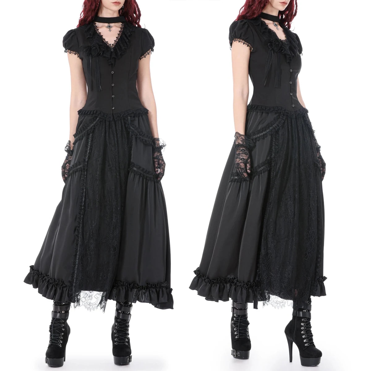 Camisa con Lazada Trasera y Detalle de Rosa - Crazyinlove