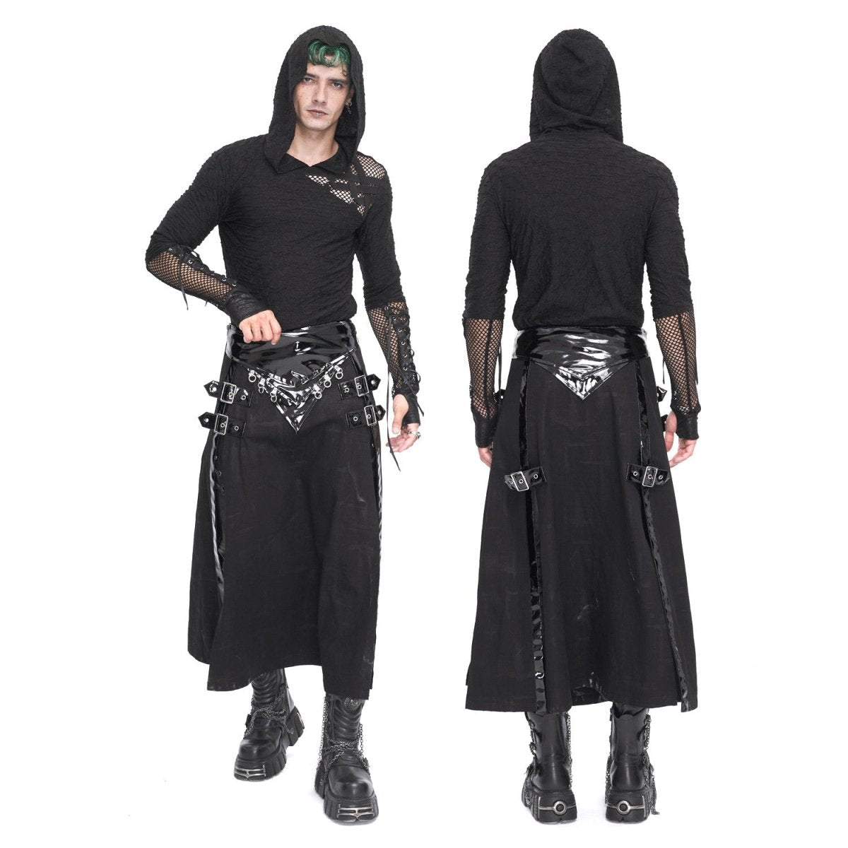 Camiseta Asimétrica con Capucha para Hombre - Crazyinlove