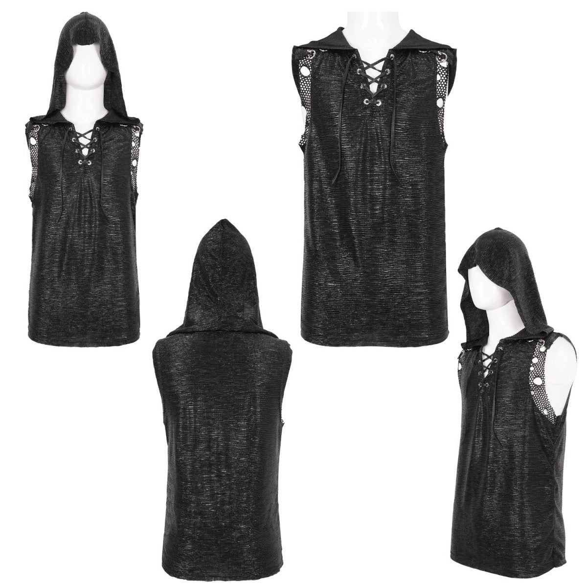 Camiseta con Rejilla y Capucha para Hombre - Crazyinlove