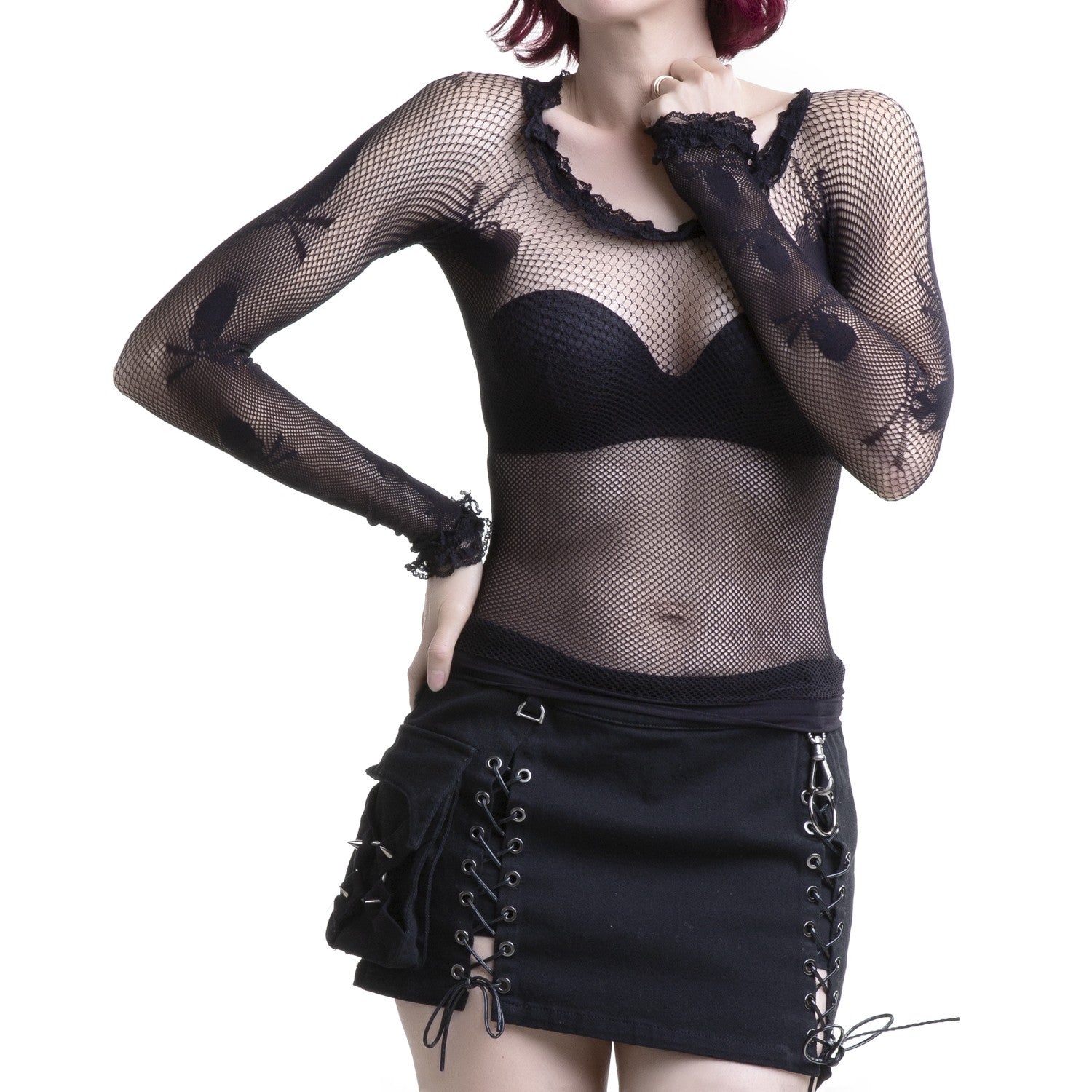 Camiseta de Rejilla con Calaveras - Crazyinlove