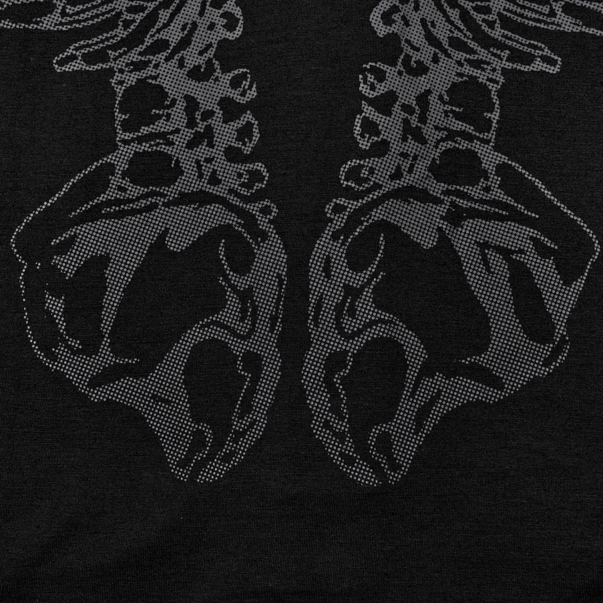 Camiseta Gótica de Esqueleto con Espalda de Anillas - Crazyinlove