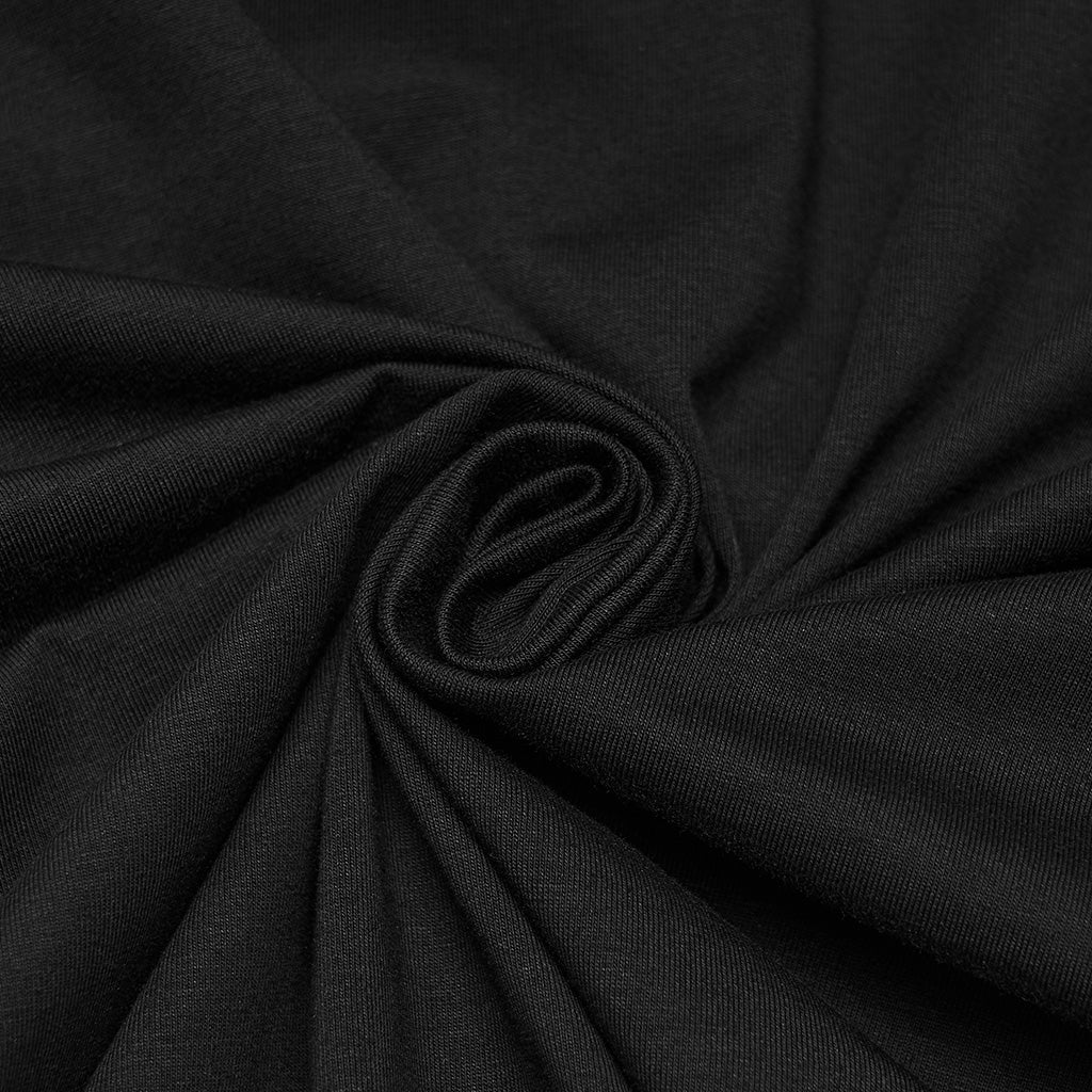 Muestra del punto negro elástico de mangas y espalda