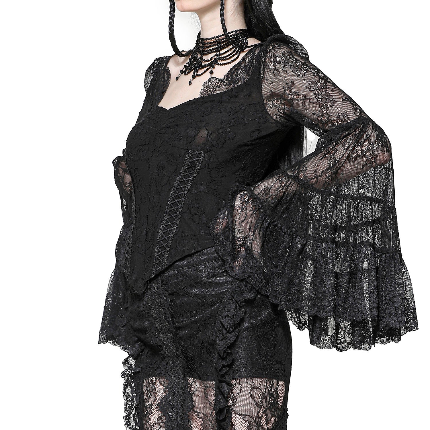 Camiseta Mangas Campana " Salem" - Crazyinlove