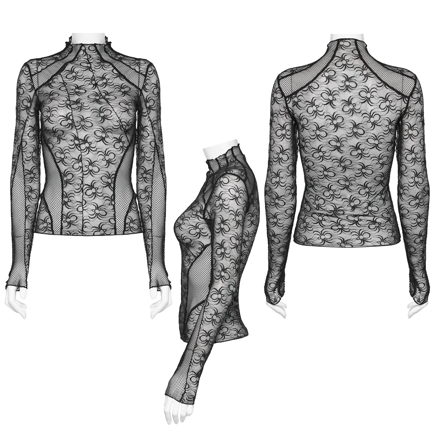 Camiseta Transparente con Arañas - Crazyinlove