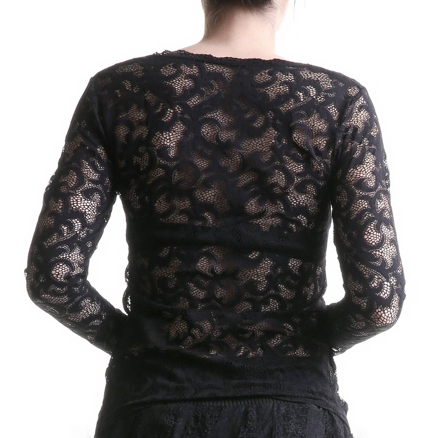 Camiseta Transparente de Encaje - Crazyinlove