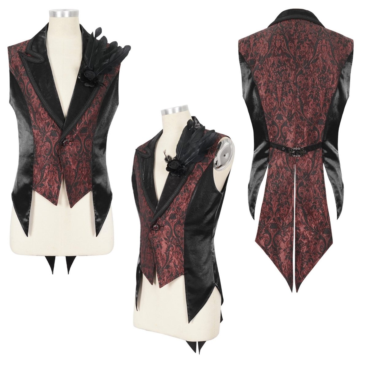 Chaleco Rojo y Negro Elegante para Hombre - Crazyinlove