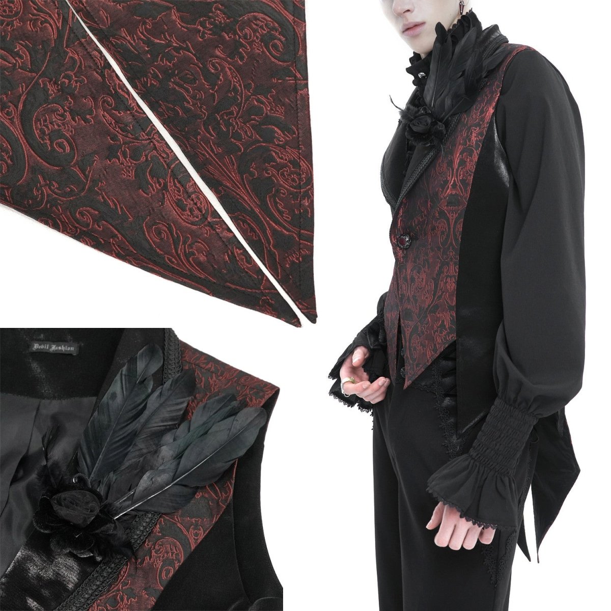 Chaleco Rojo y Negro Elegante para Hombre - Crazyinlove