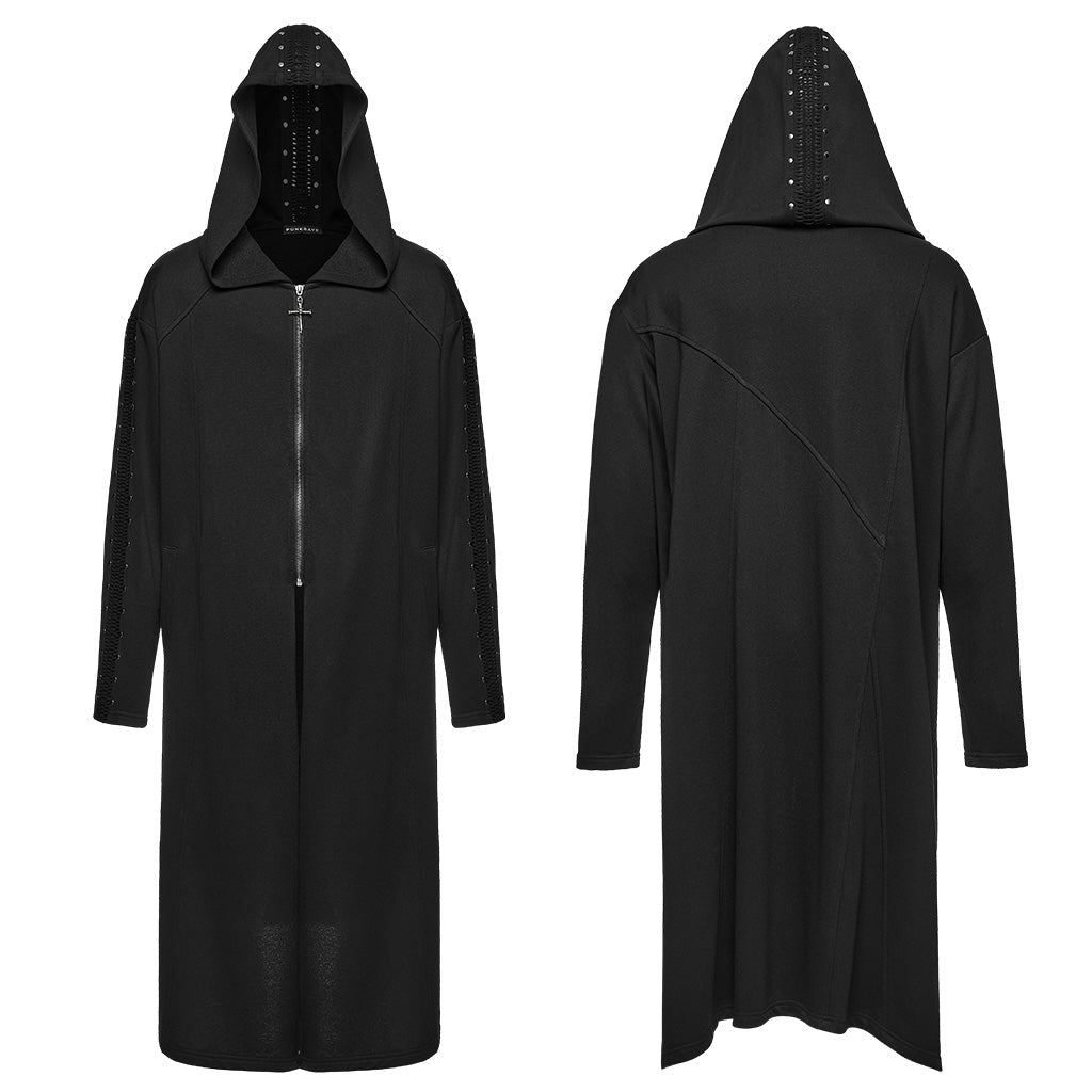 Chaqueta de punto con capucha sin modelo, vista delantera y trasera