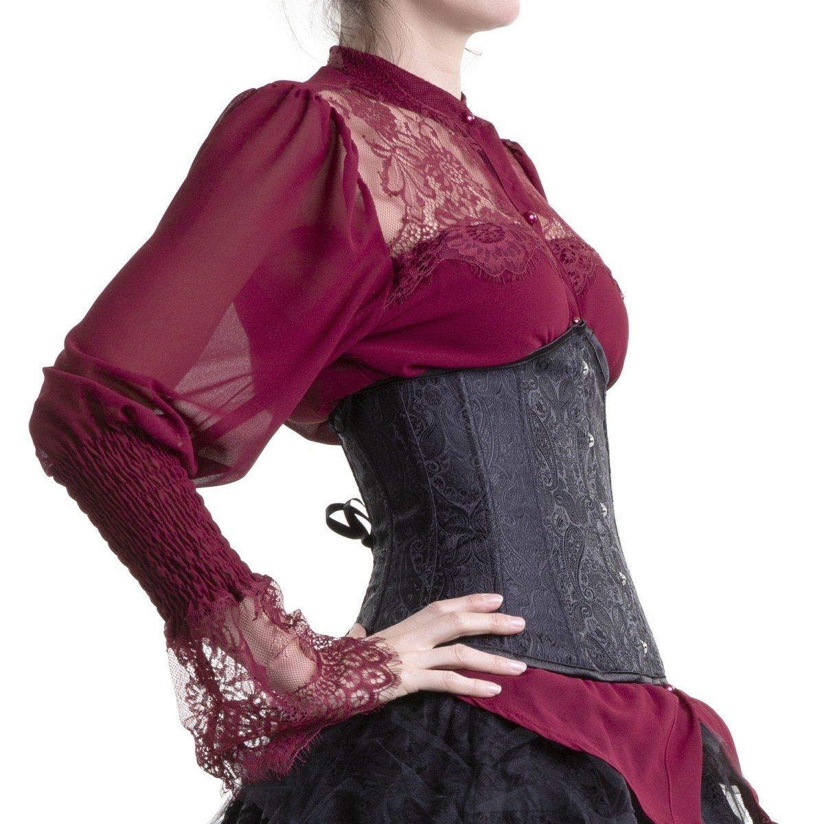 Corsé Bajo Pecho con Brocado - Crazyinlove