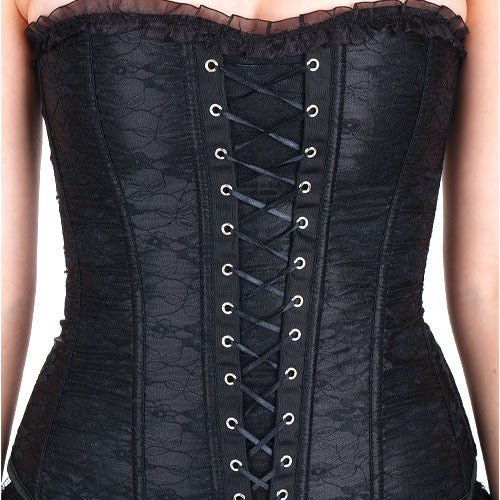 Corsé Negro con Encaje - Crazyinlove
