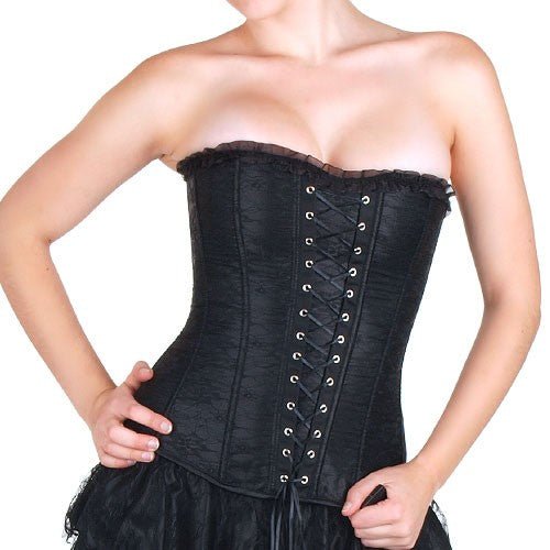 Corsé Negro con Encaje - Crazyinlove