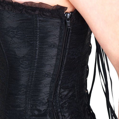 Corsé Negro con Encaje - Crazyinlove