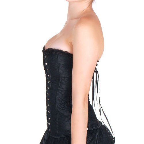 Corsé Negro con Encaje - Crazyinlove