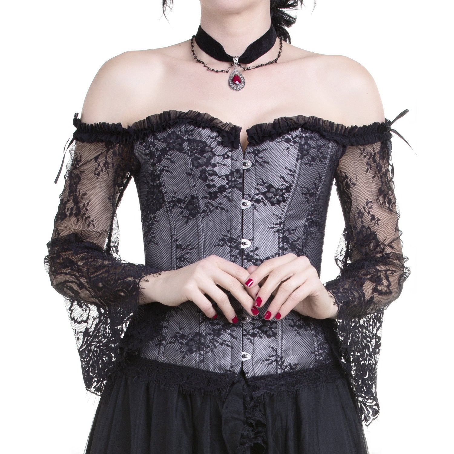 Corsé Plateado con Mangas - Crazyinlove