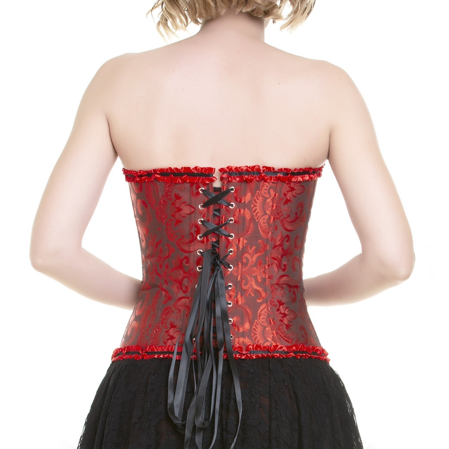 Corsé Rojo con Brocado - Crazyinlove