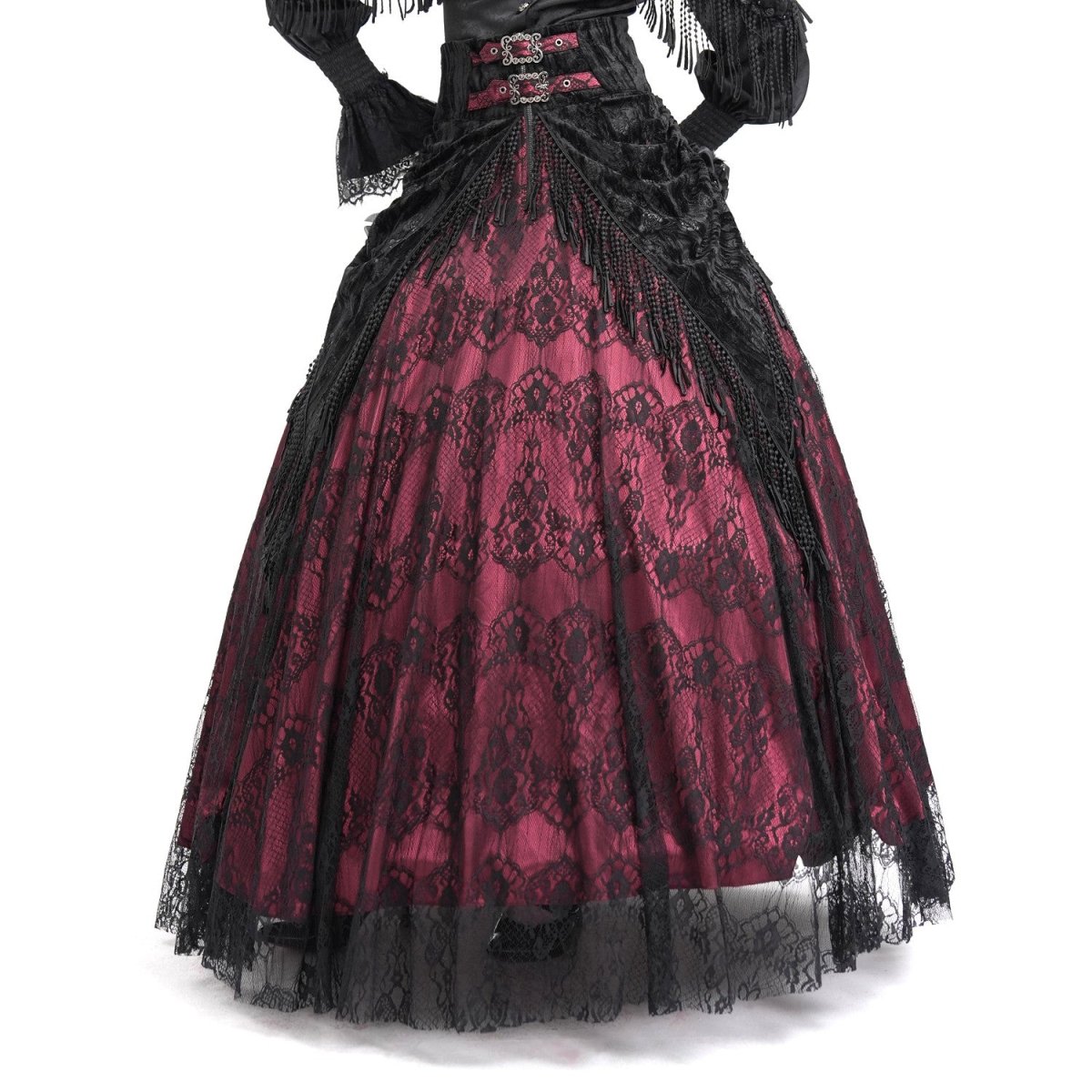 Falda Alta Roja con Encaje - Crazyinlove