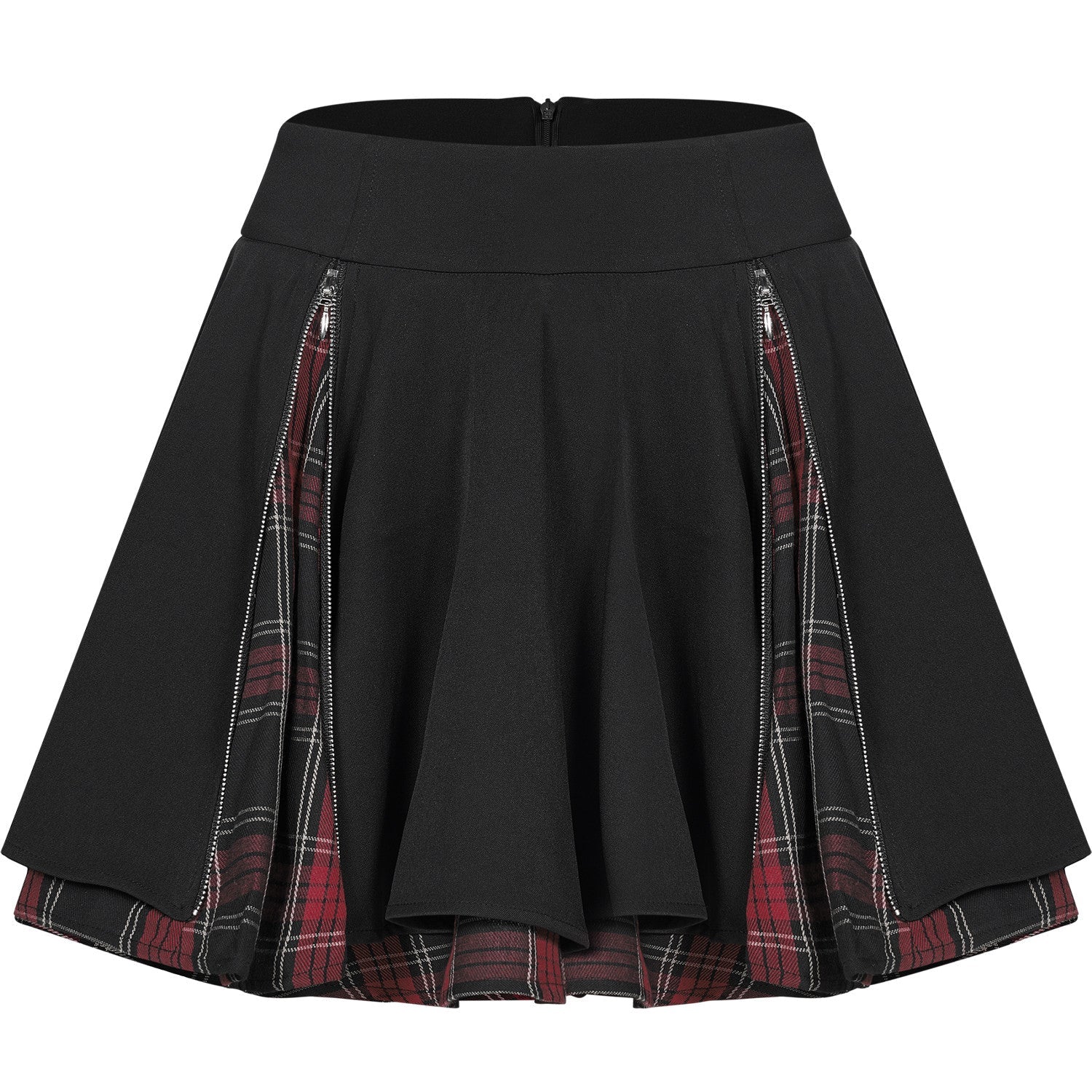 Falda con Cremalleras y Tartán - Crazyinlove