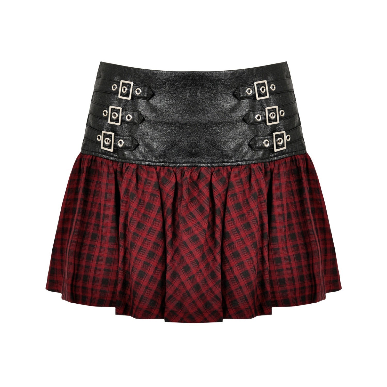 Falda con Tartán Rojo y Negro - Crazyinlove