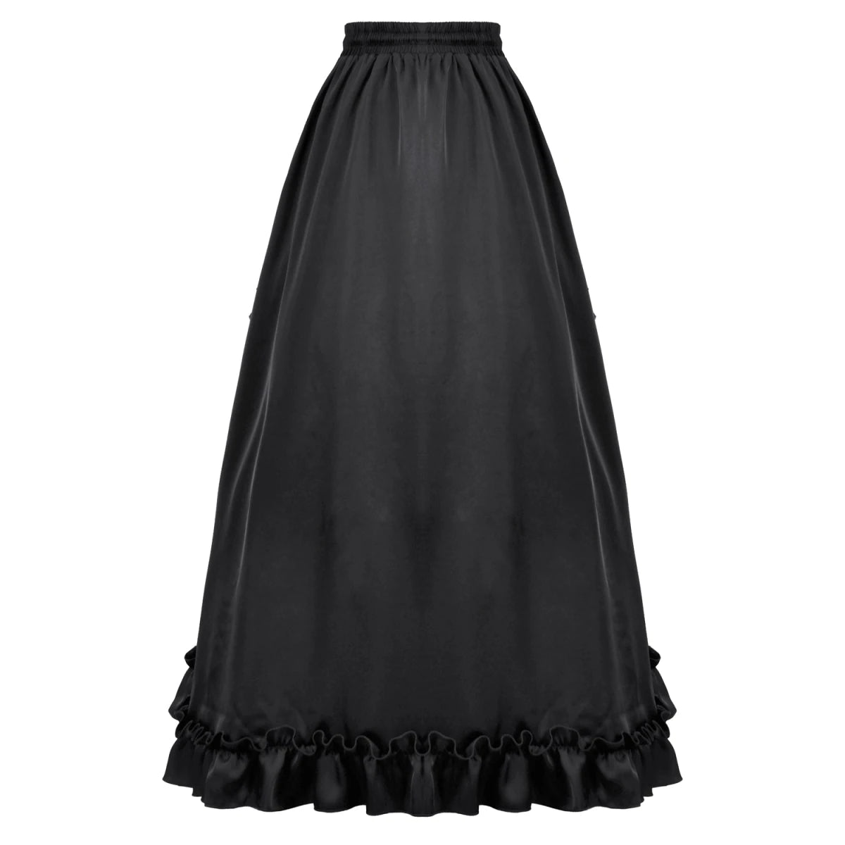 Falda de Satén con Panel de Encaje Central - Crazyinlove