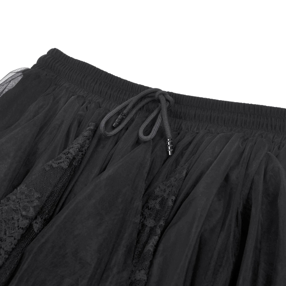 Falda de Tul y Encaje con Bajo Asimétrico de Picos - Crazyinlove