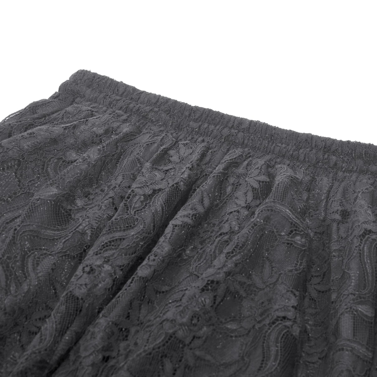 Falda GĂłtica Larga de Encaje con Volantes - Crazyinlove