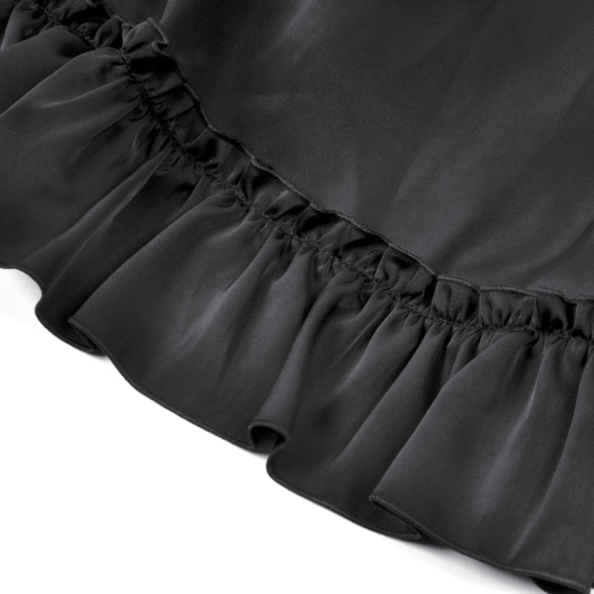 Falda Gótica Larga Victoriana Negra y Roja de Encaje - Crazyinlove