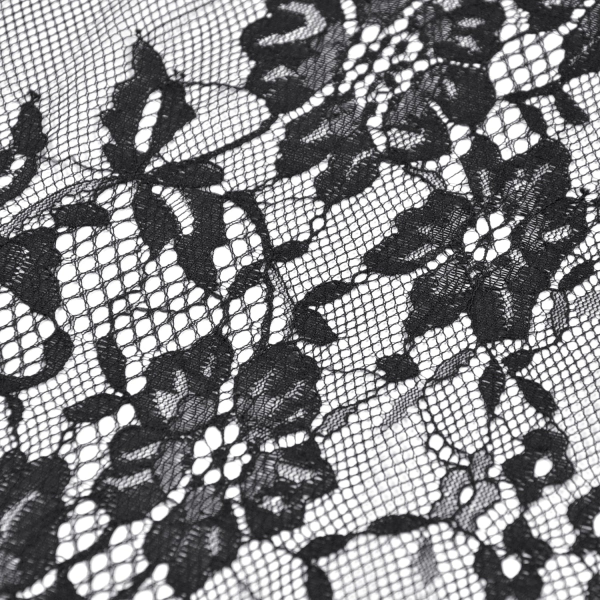 Falda Gótica Maxi Terciopelo Encaje Negra - Crazyinlove