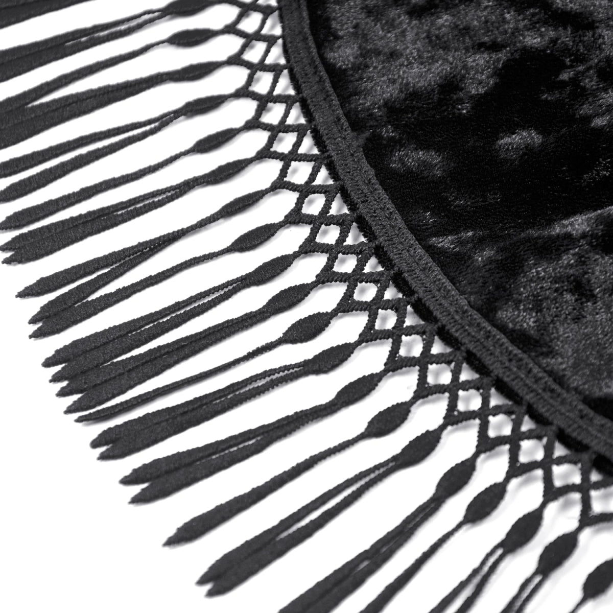 Falda Gótica Maxi Terciopelo Encaje Negra - Crazyinlove