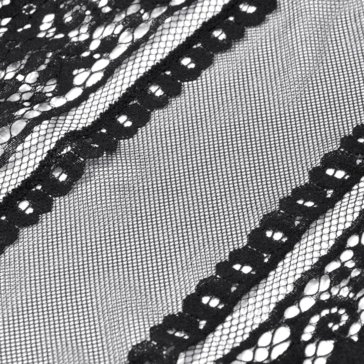 Falda Midi Asimétrica de Picos con Encaje y Tul - Crazyinlove