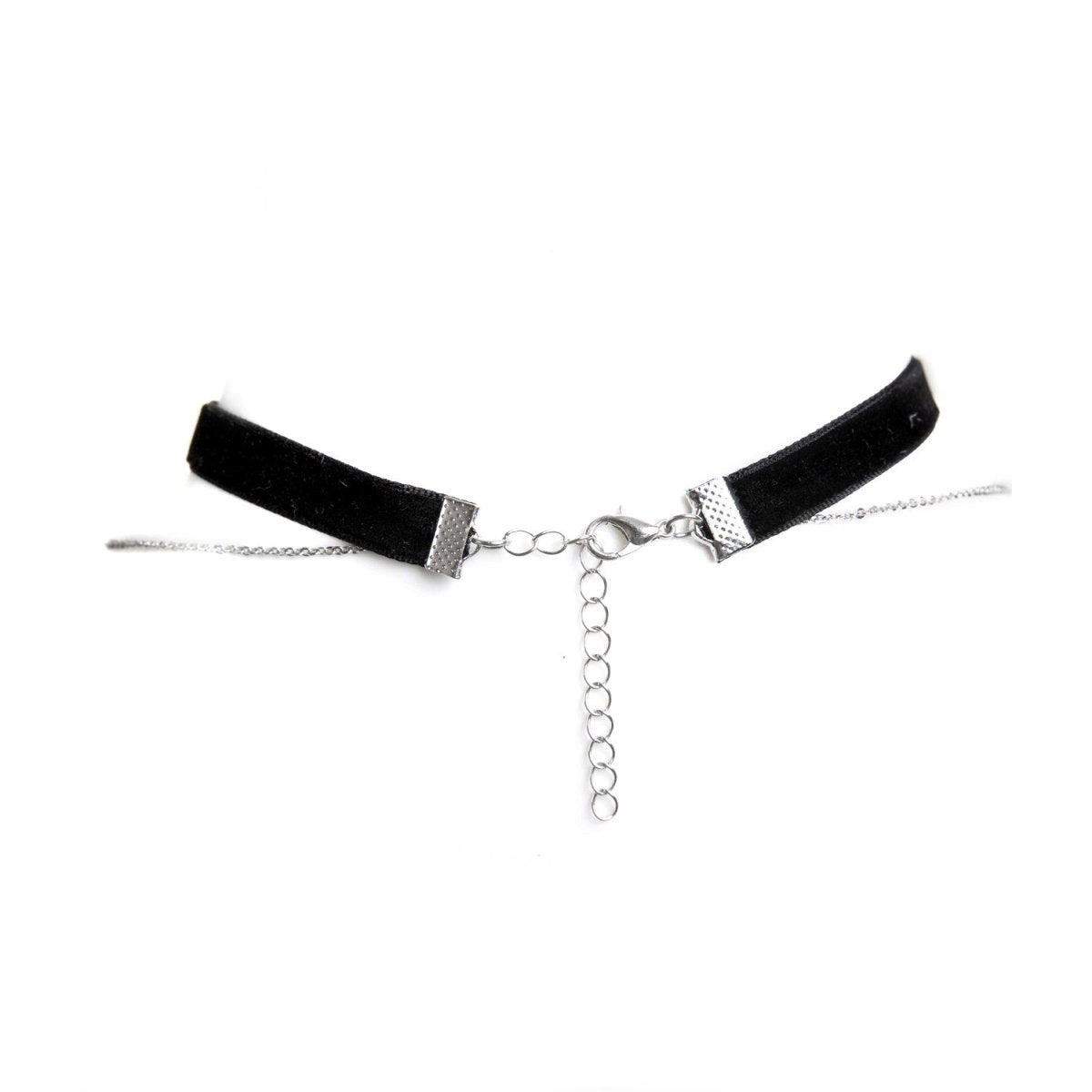 Gargantilla Negra con Piedra Central y Cadenas Colgantes - Crazyinlove