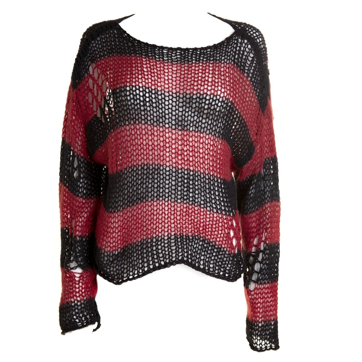 Jersey Punk Rayas Rojo y Negro Suave - Crazyinlove
