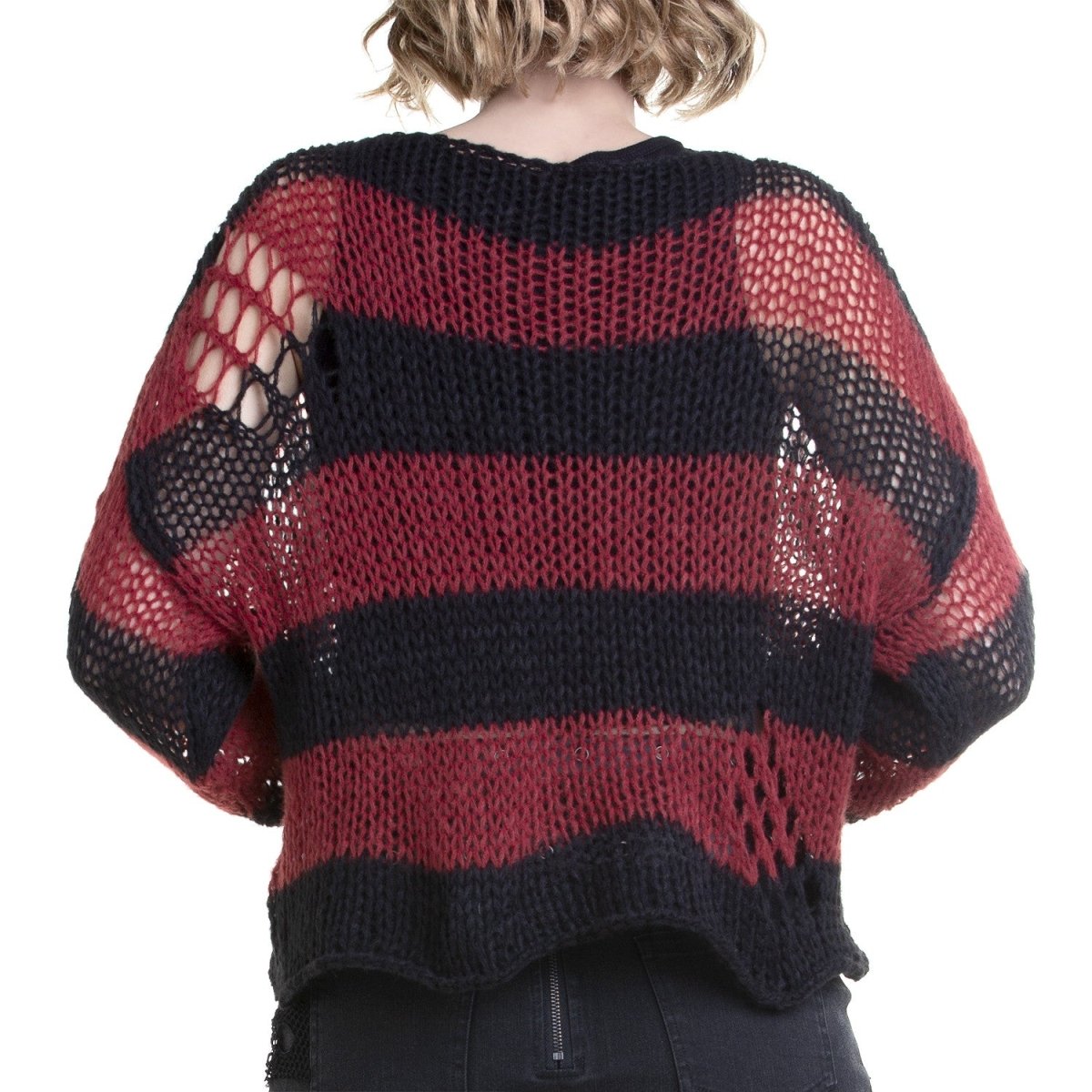 Jersey Punk Rayas Rojo y Negro Suave - Crazyinlove