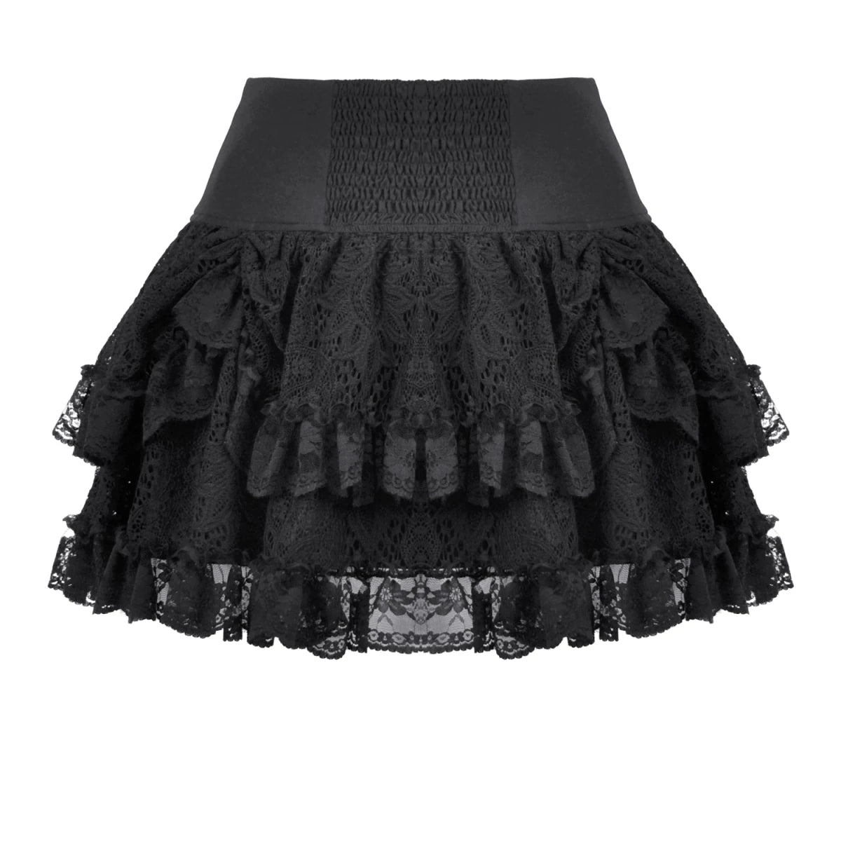 Minifalda de Encaje con Volantes y Hebillas - Crazyinlove