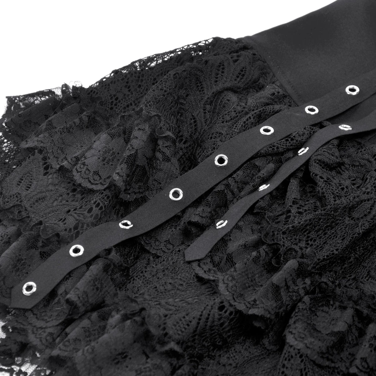 Minifalda de Encaje con Volantes y Hebillas - Crazyinlove