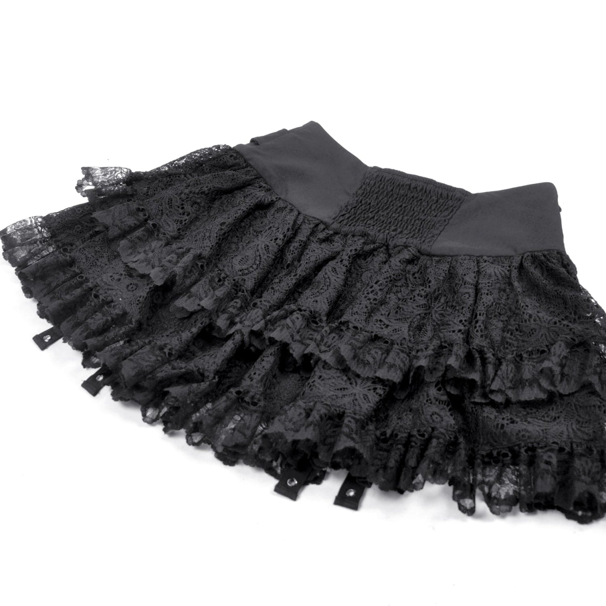 Minifalda Gótica Encaje con Volantes y Hebilla - Crazyinlove