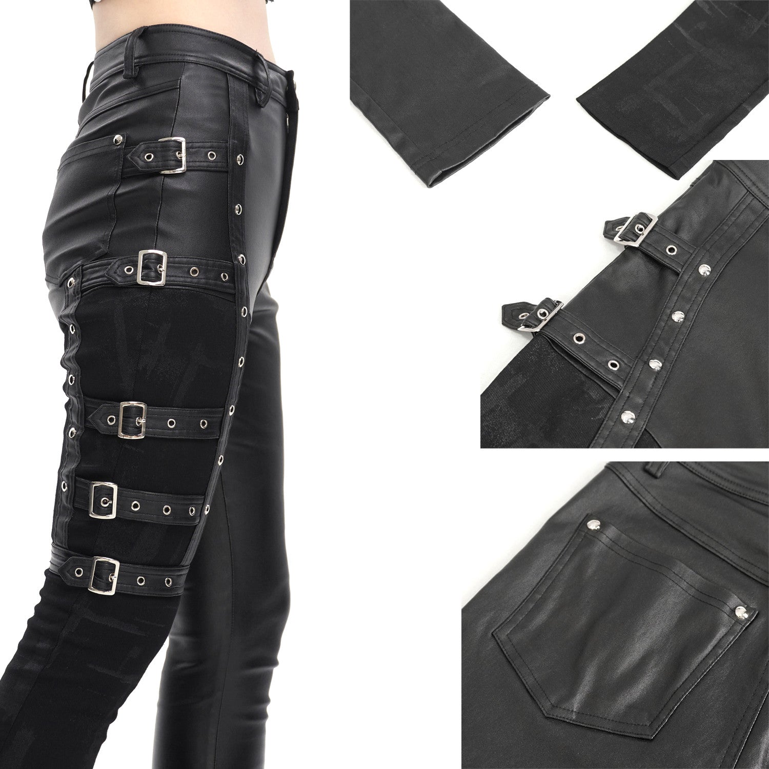 Pantalón Asimétrico con Hebillas - Crazyinlove