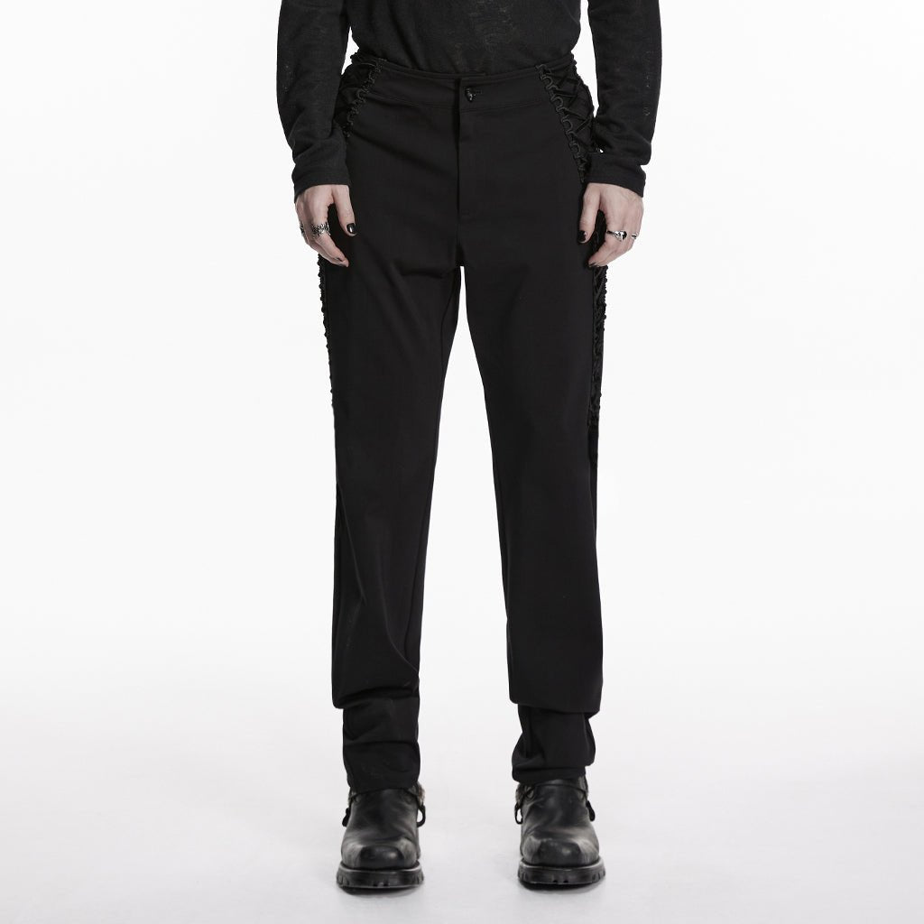 Pantalones Góticos con Lazadas Laterales - Crazyinlove
